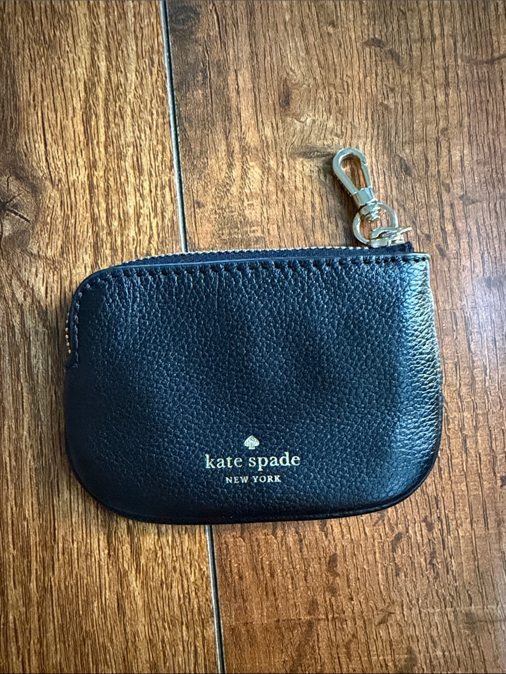 kate spade Black Pebbled Leather Coin pouch
